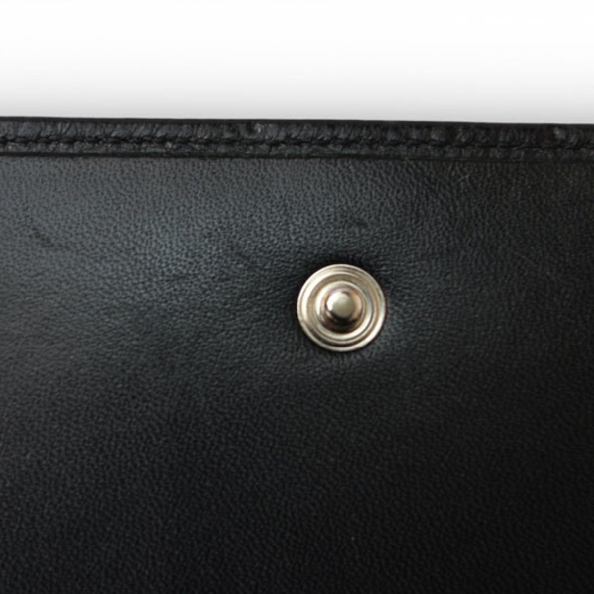 Jimmy Choo Black Leather Rhinestone Chain/Shoulder Wallet (Pre-Owned)