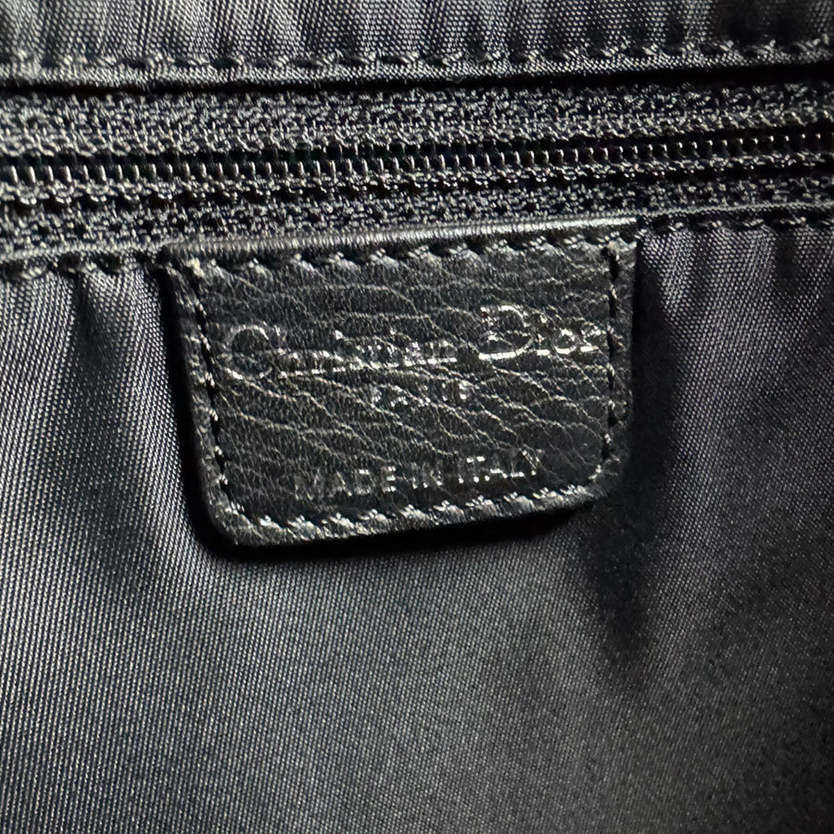Christian Dior Black Canvas Leather Shoulder Bag (Pre-Owned)