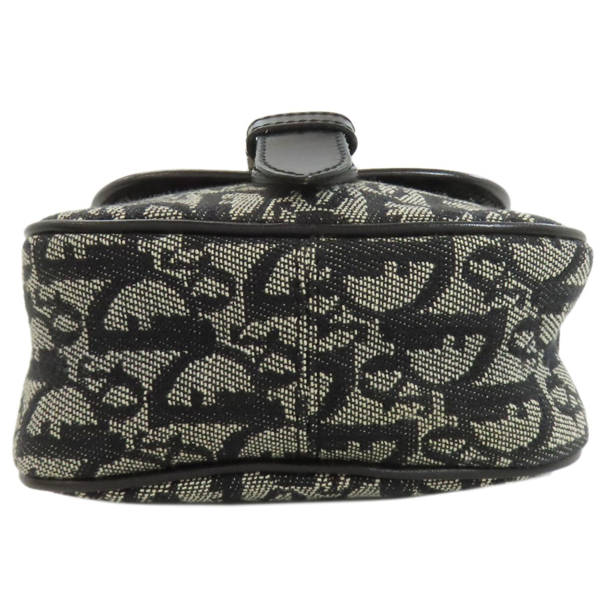 Christian Dior Trotter Black Canvas Shoulder Bag (Pre-Owned)
