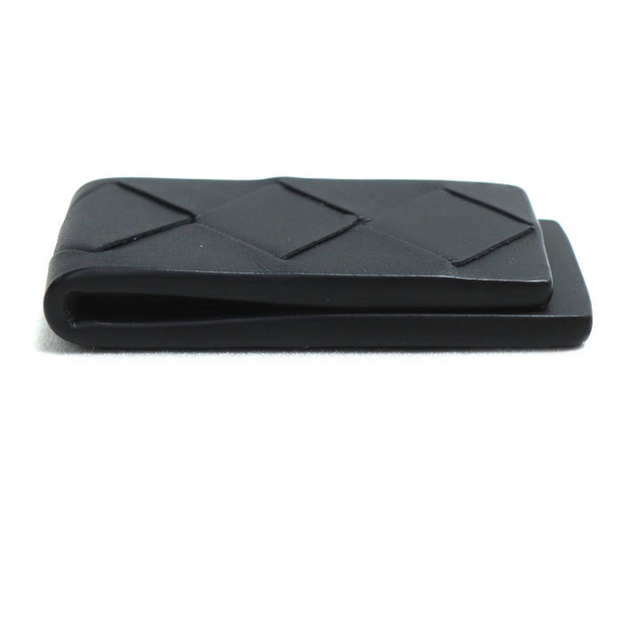 Bottega Veneta Intrecciato Black Leather Money Clip (Pre-Owned)