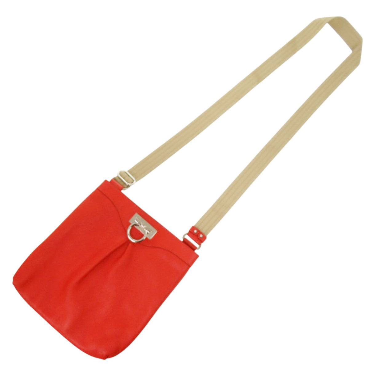 Salvatore Ferragamo Orange Leather Shoulder Bag (Pre-Owned)