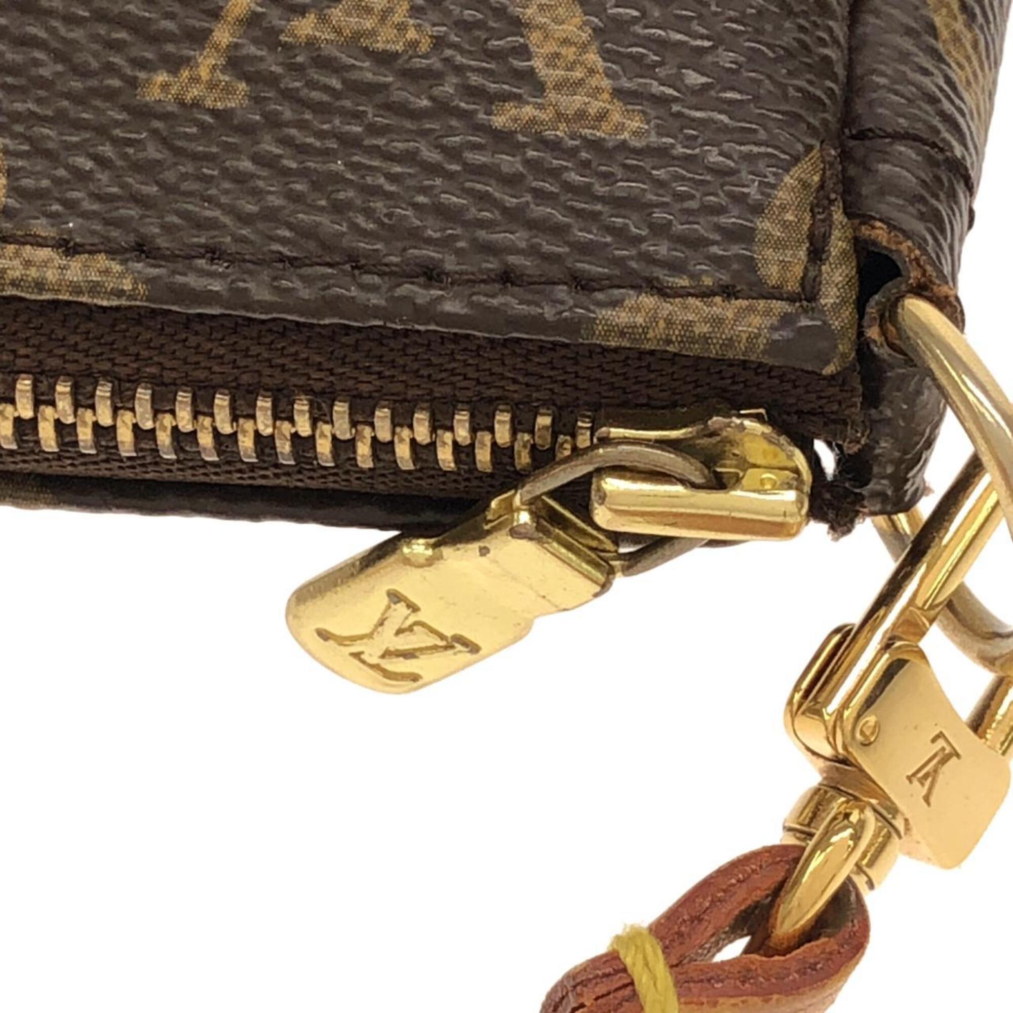 Louis Vuitton Monogram Marron Coated Canvas Pochette (Pre-Owned)