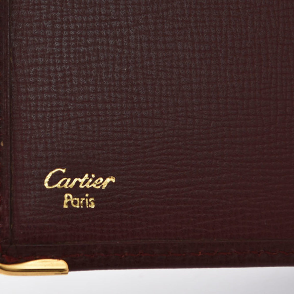 Cartier Bordeaux Leather Long Wallet (Bi-Fold) (Pre-Owned)