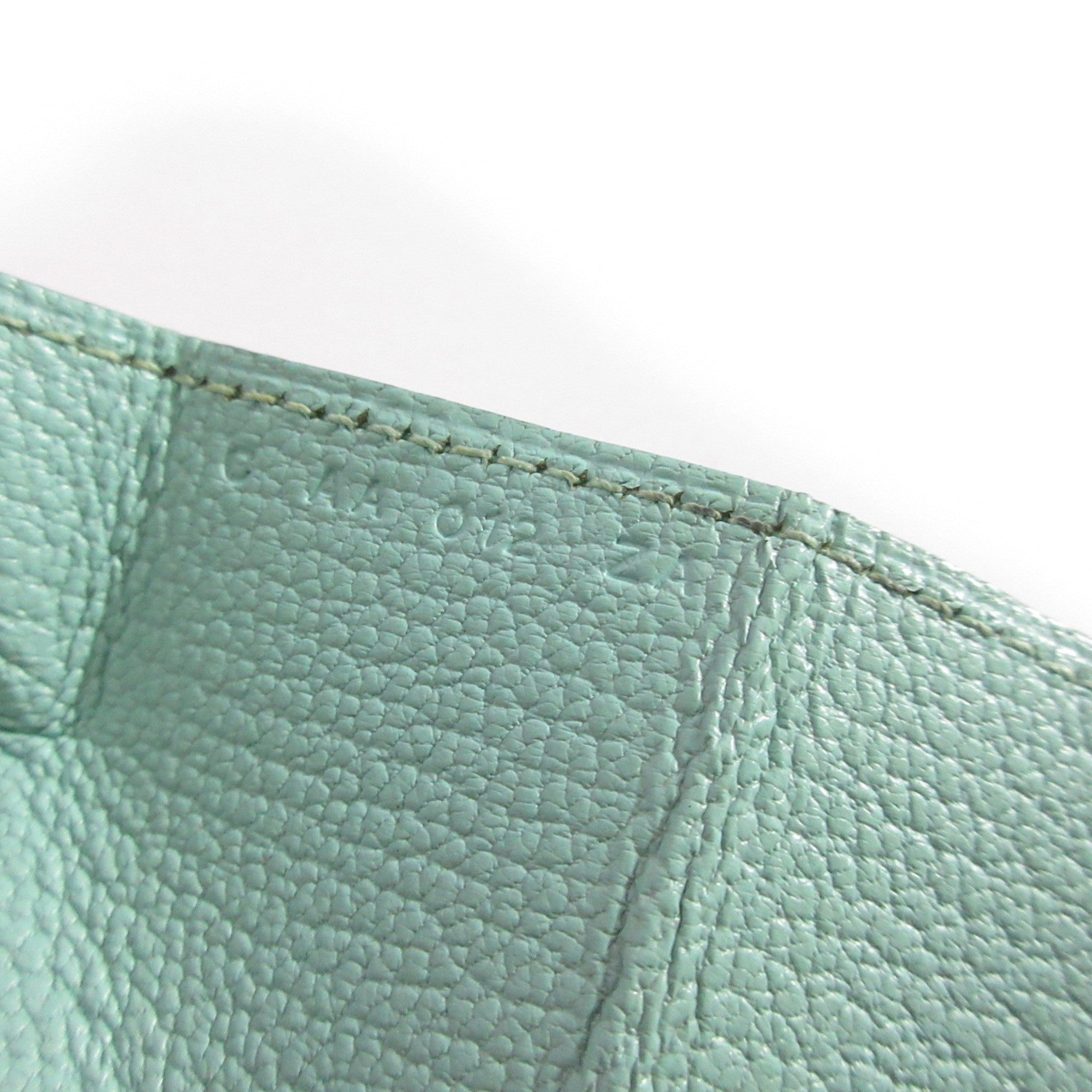 Hermes Blue Chevre Leather Coin Purse/Coin Case (Pre-Owned)