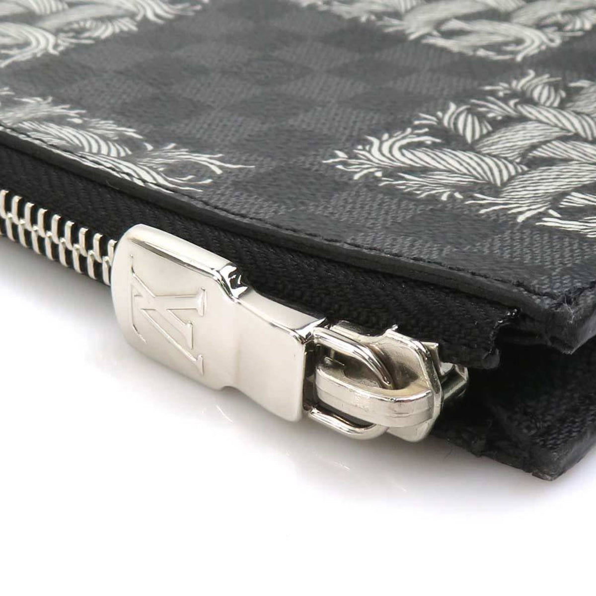 Louis Vuitton Black Damier Graphite Clutch Bag Pochette (Pre-Owned)