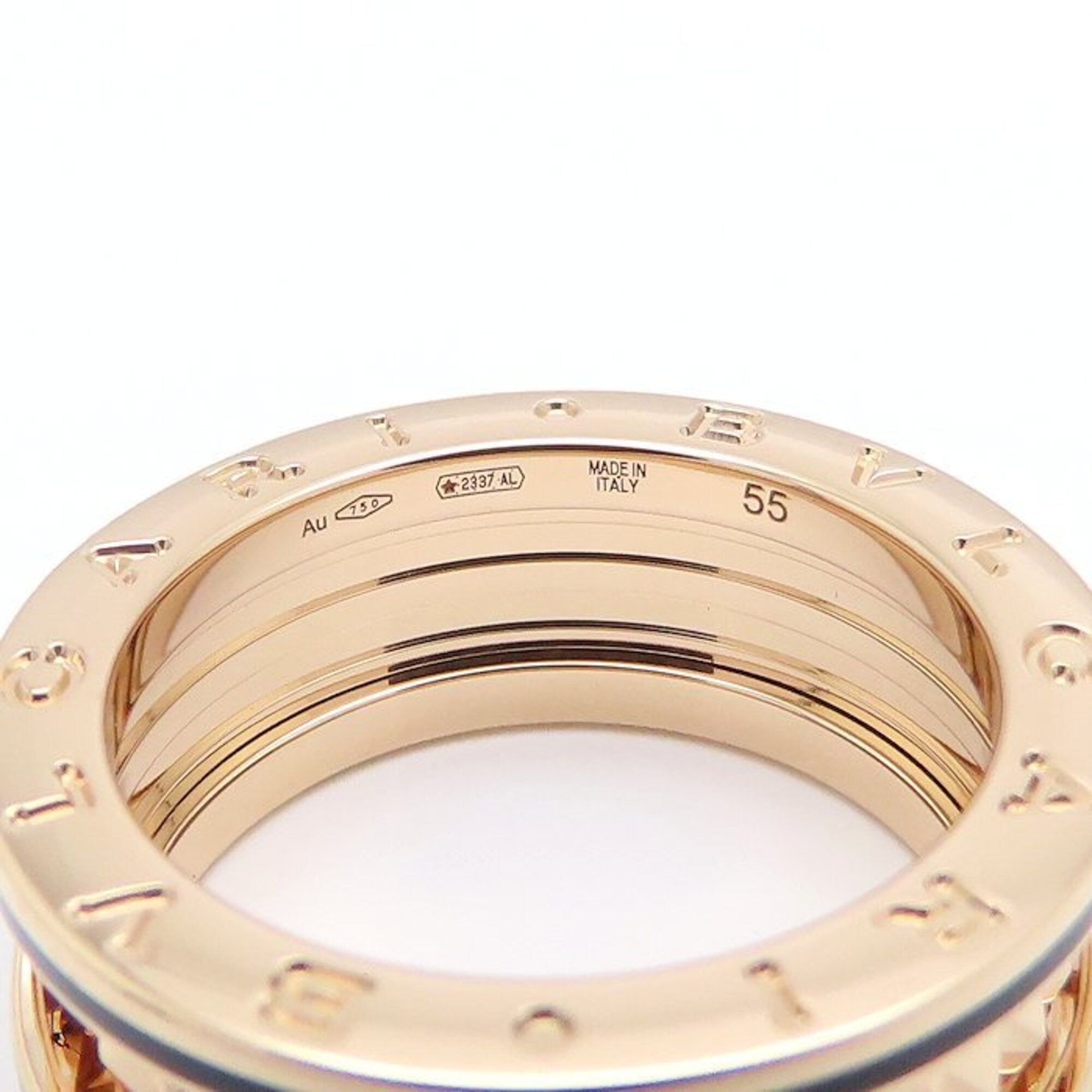 Bvlgari B.Zero1 Pink Gold (18K) Ceramic Band Ring (Pre-Owned)