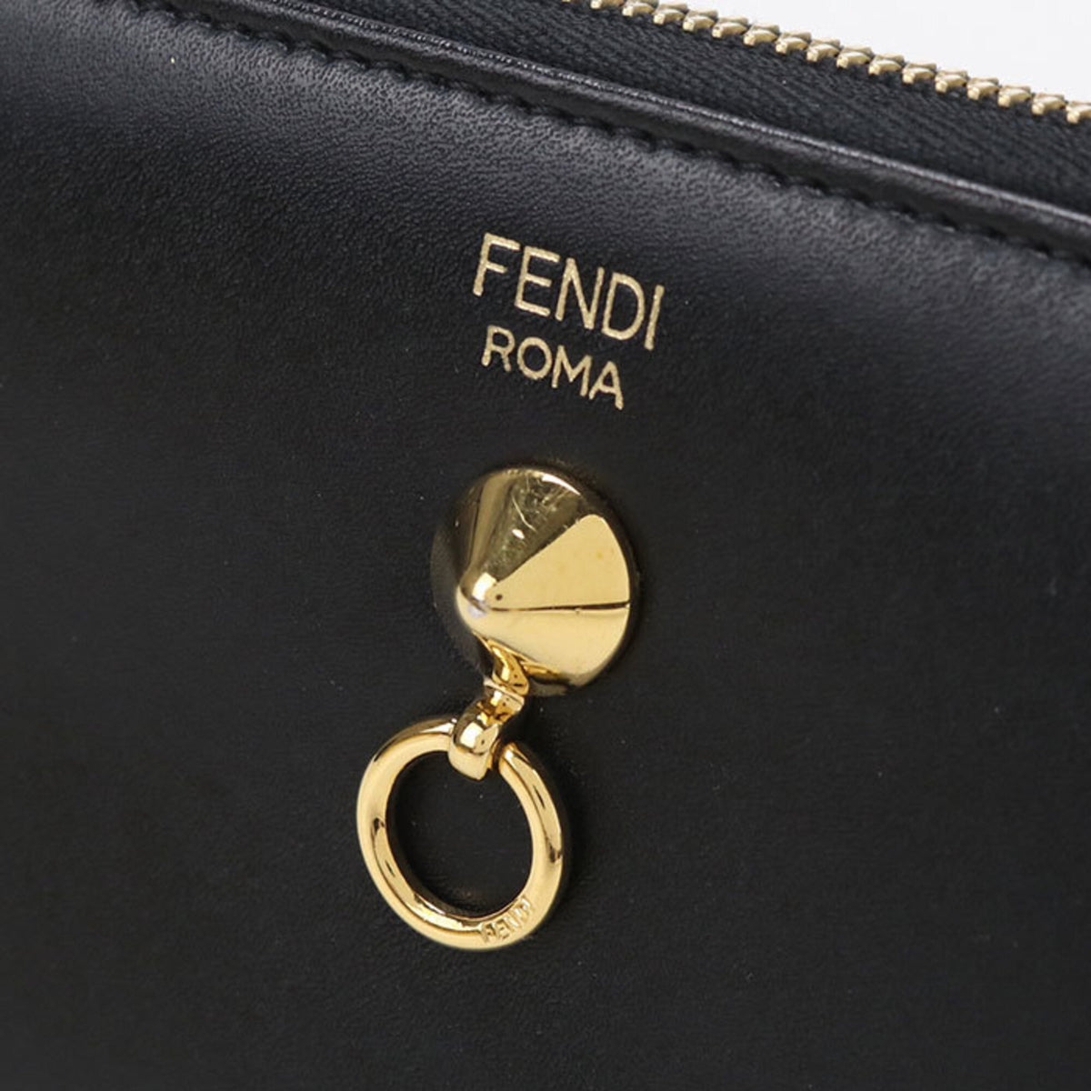 Fendi Black Leather Long Wallet (Bi-Fold) (Pre-Owned)
