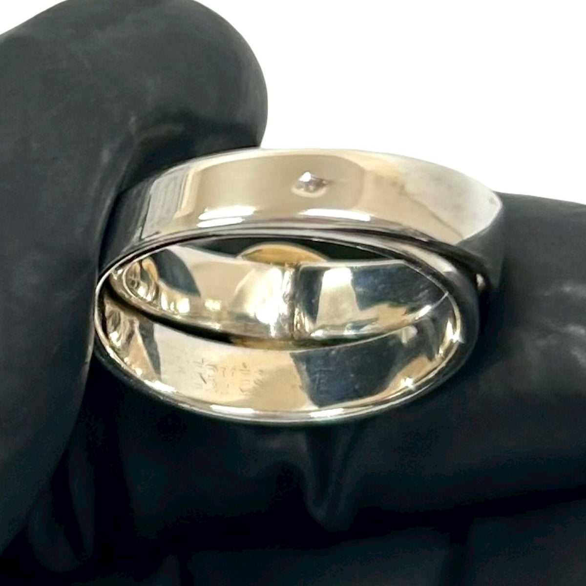 Hermes Gold Silver Gold (18K) Silver 925 Band Ring (Pre-Owned)
