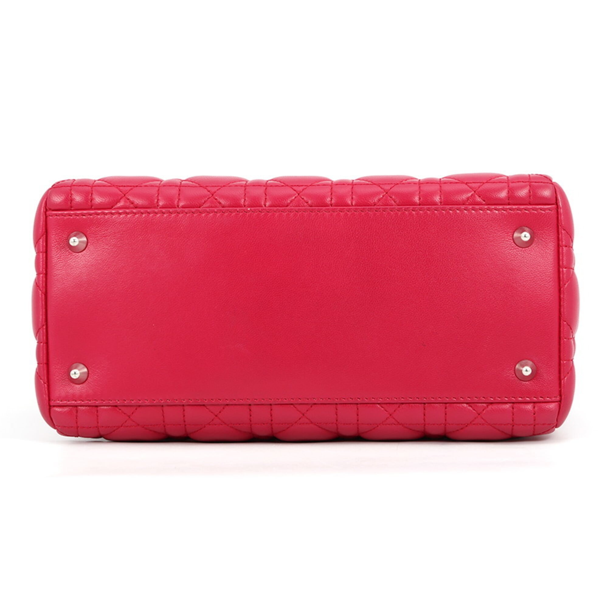 Christian Dior Lady Dior Pink Leather Handbag (Pre-Owned)