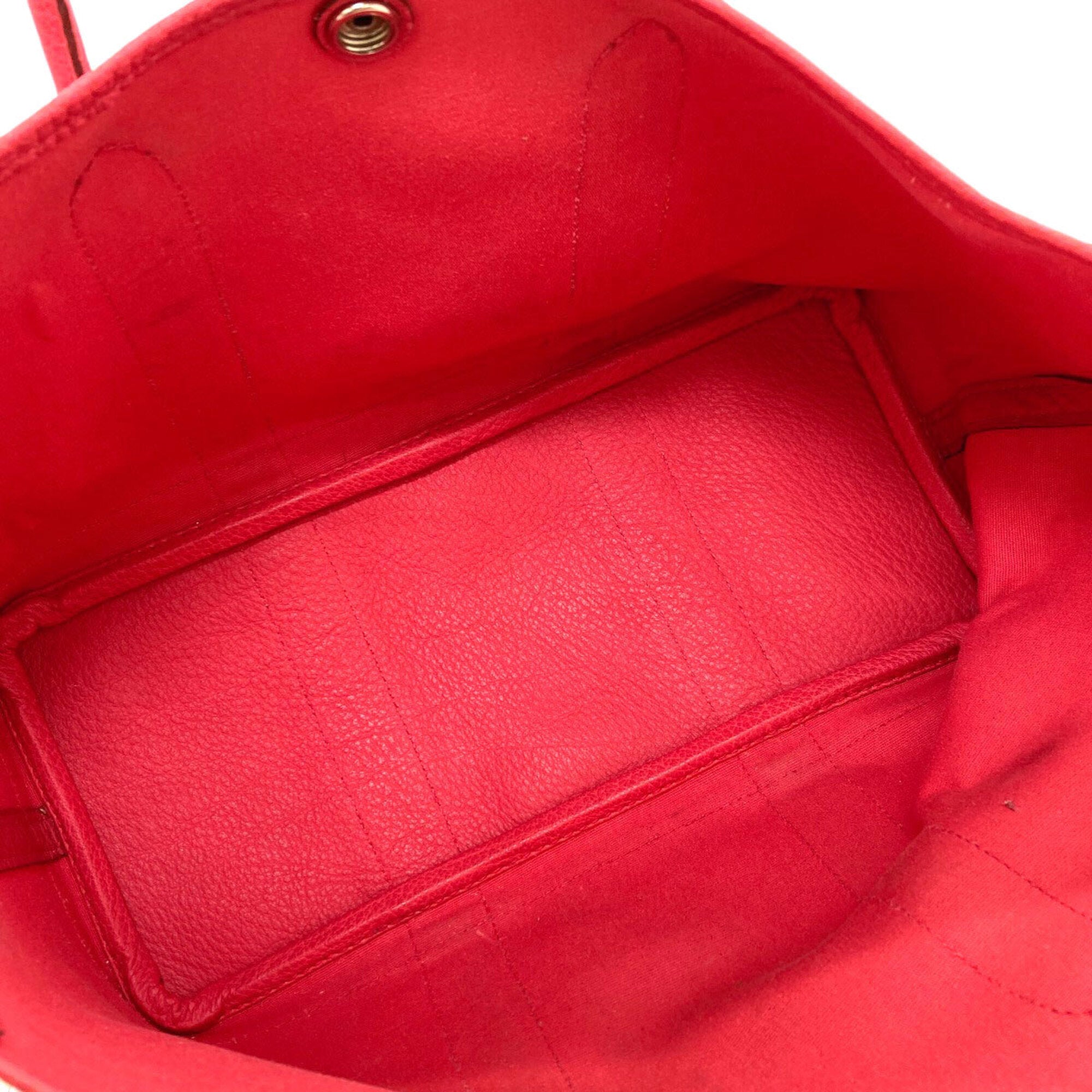 Hermes Pink Toile Officier Handbag (Pre-Owned)