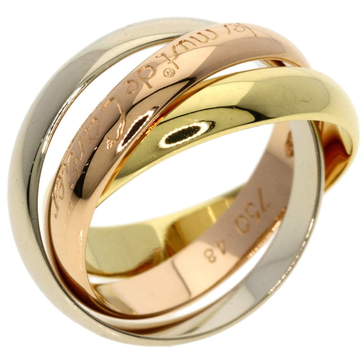 Cartier Trinity Yellow Gold (18K) Pink Gold (18K) White Gold (18K) Band Ring (Pre-Owned)