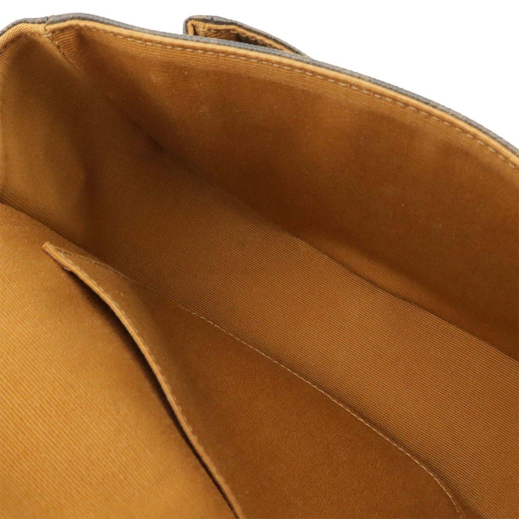 Celine Dark Brown Canvas Pochette Shoulder Bag (Pre-Owned)
