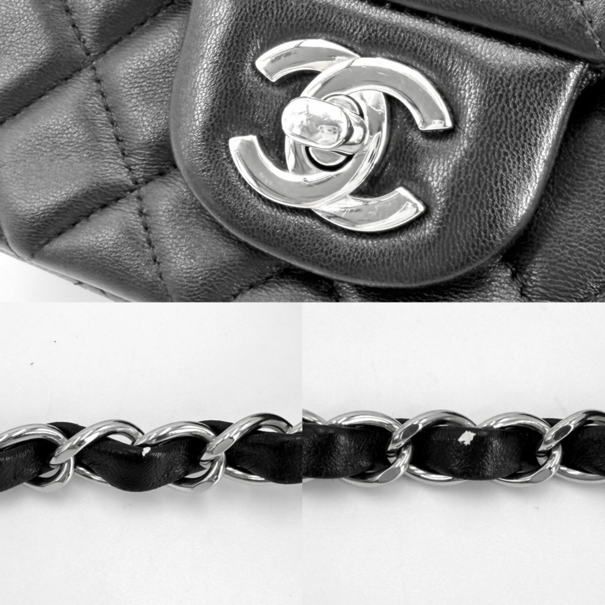 Chanel Black Leather Shoulder Bag (Pre-Owned)