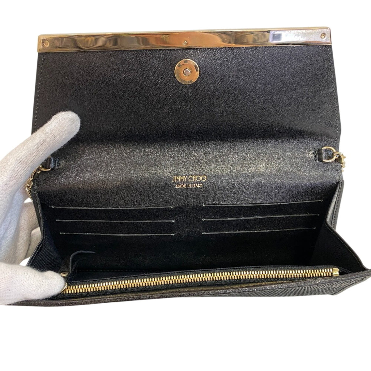 Jimmy Choo Black Leather Shoulder Bag (Pre-Owned)
