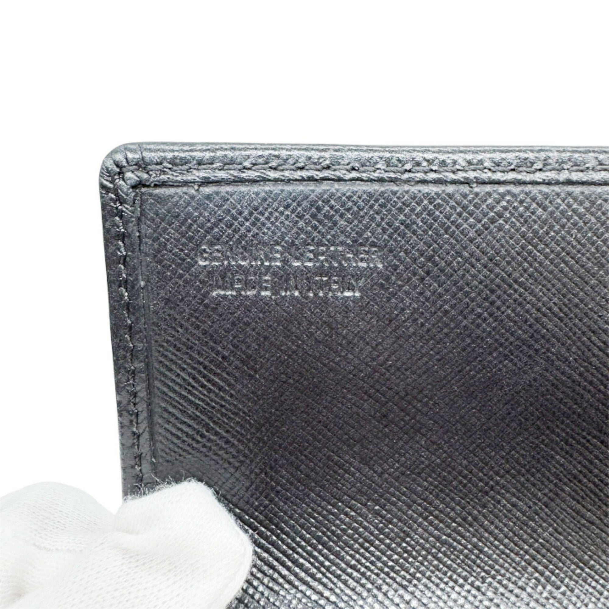 Vivienne Westwood Black Leather Long Wallet (Bi-Fold) (Pre-Owned)