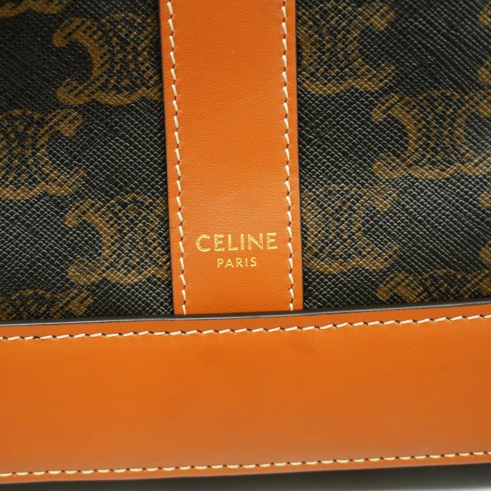 Celine Black Brown Pvc Shoulder Bag (Pre-Owned)