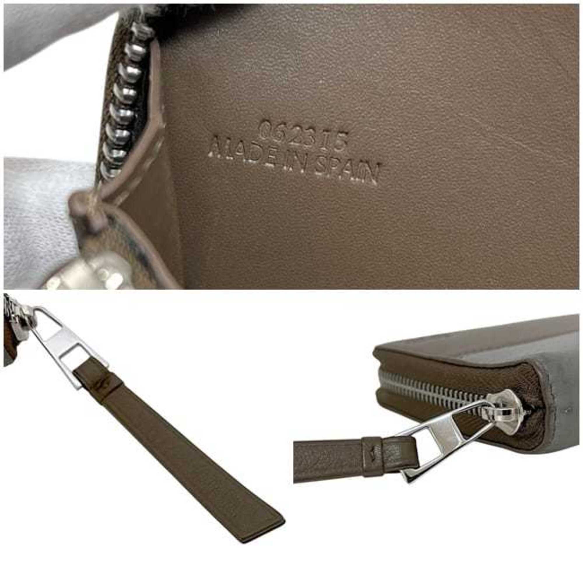 Loewe Beige Brown Leather Long Wallet (Bi-Fold) (Pre-Owned)