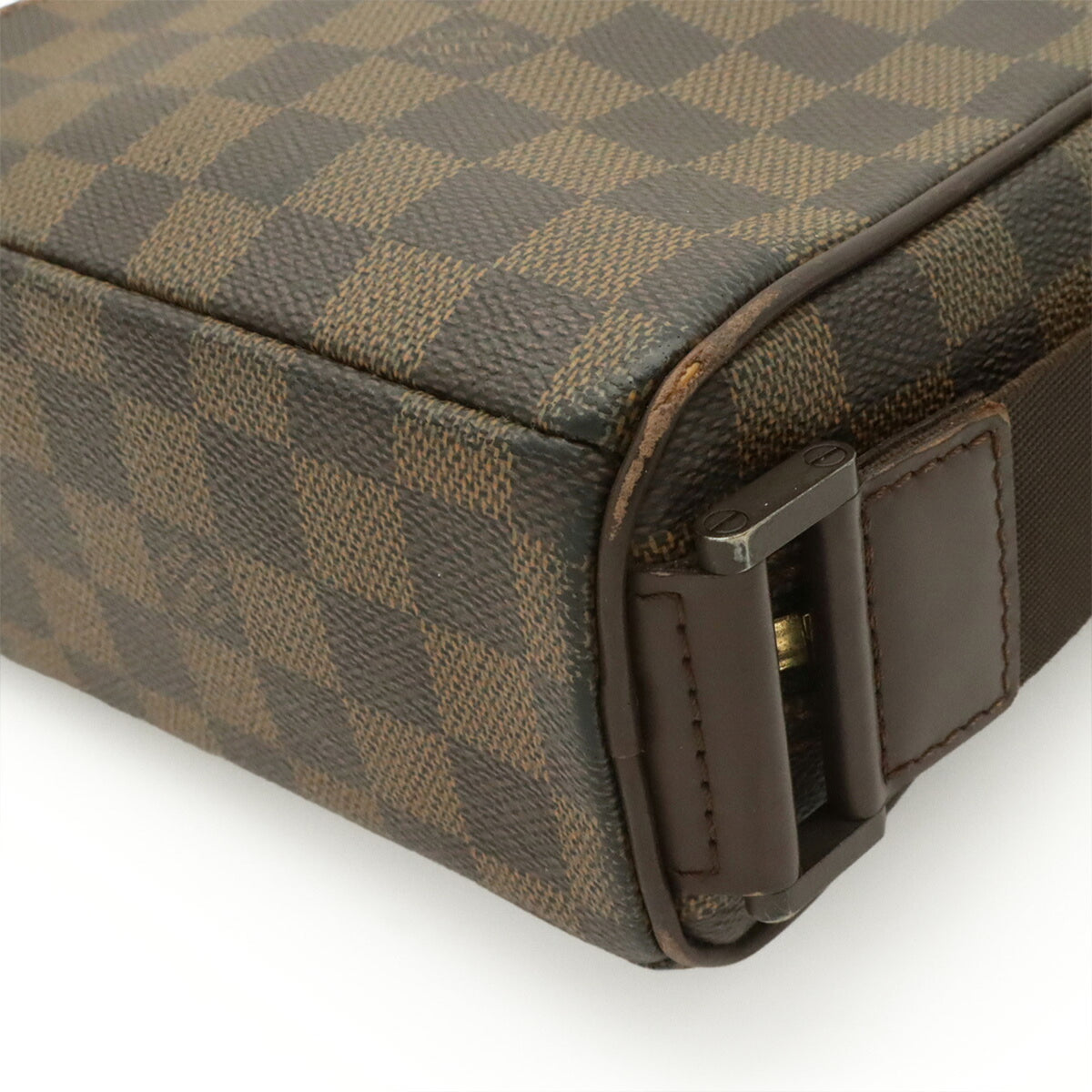 Louis Vuitton Brown Damier Canvas White Pvc Pochette Shoulder Bag (Pre-Owned)