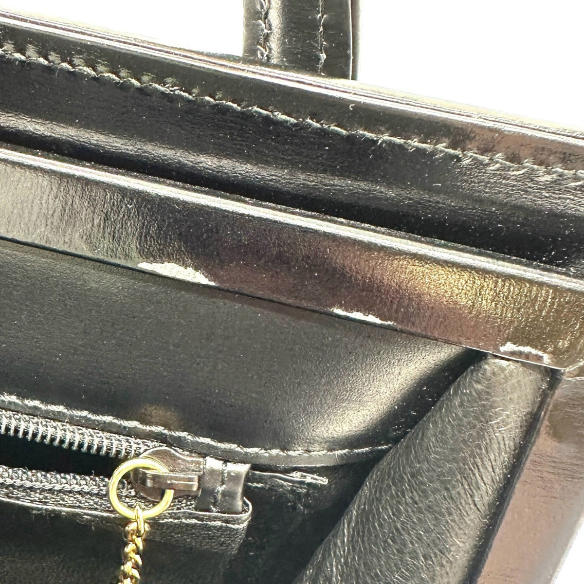 Gucci Black Leather Shoulder Bag Tote Bag (Pre-Owned)