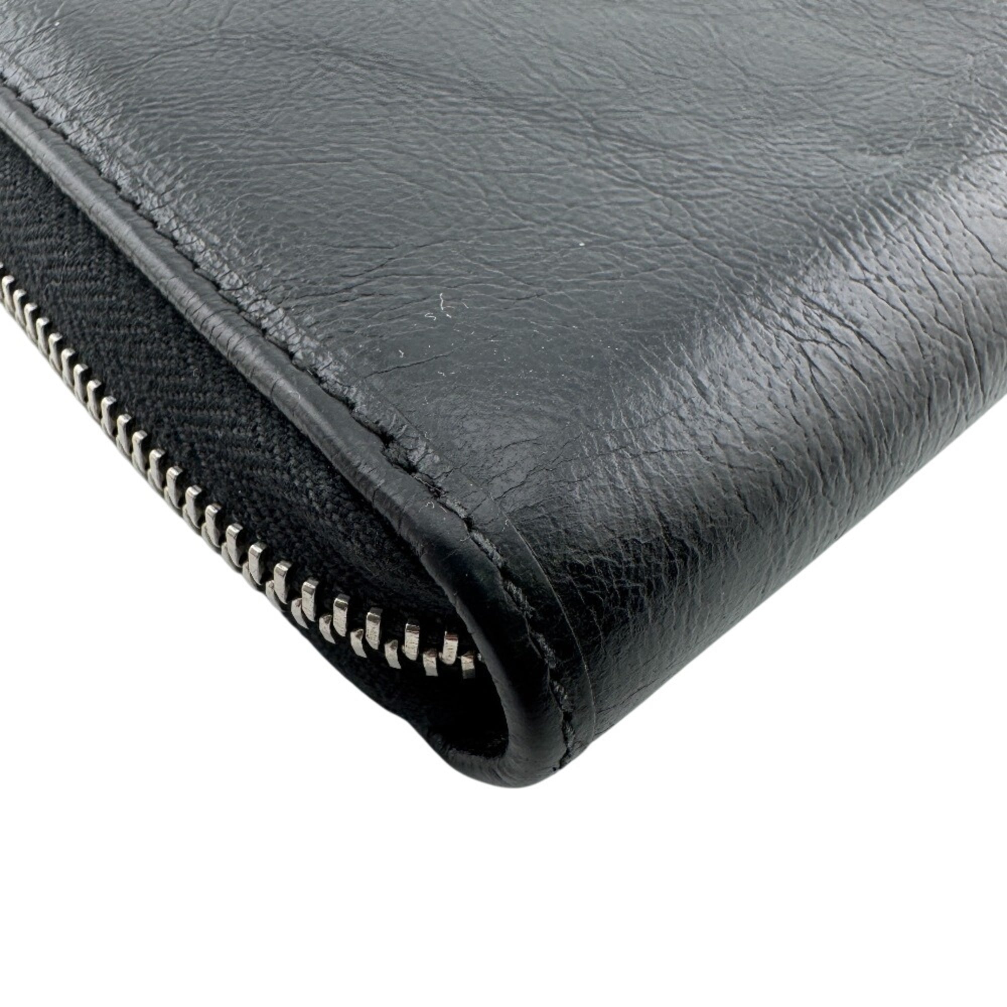 Gucci Black Leather Long Wallet (Bi-Fold) (Pre-Owned)