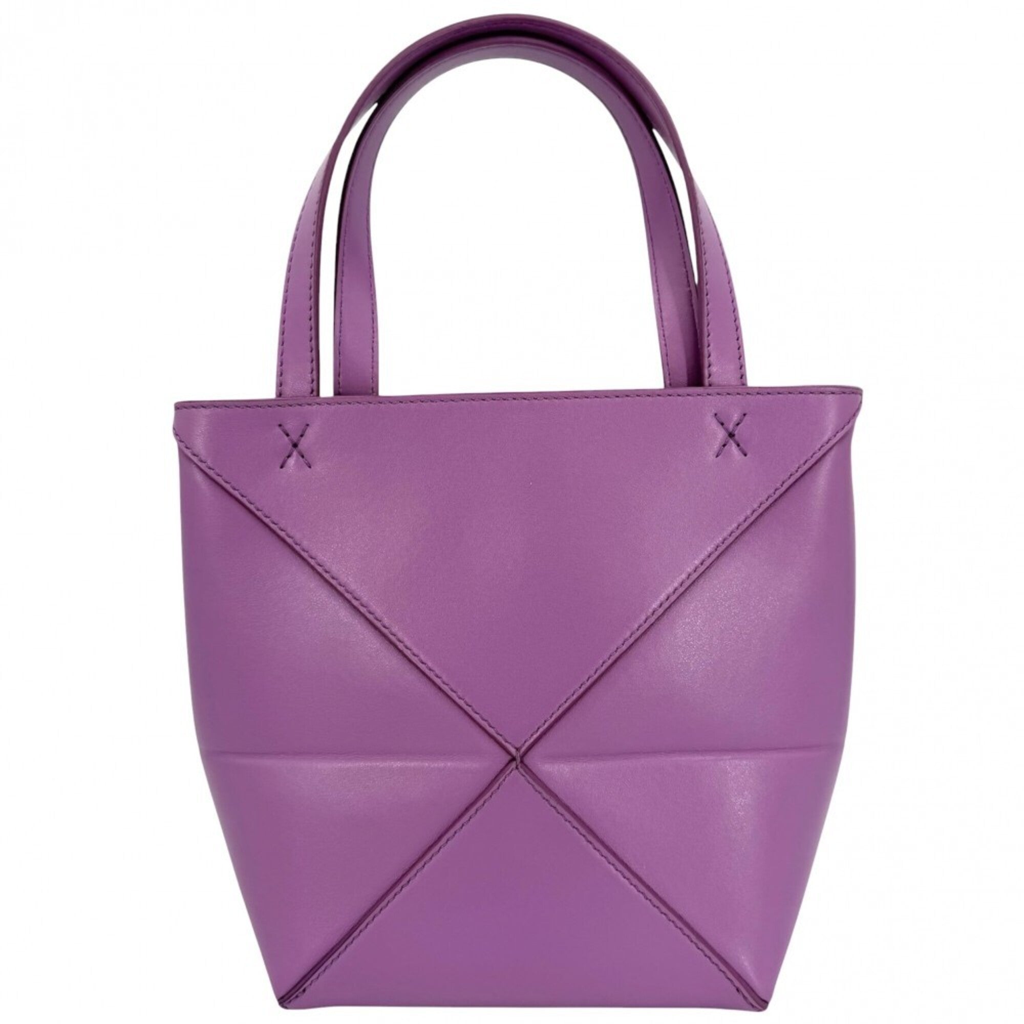 Loewe Purple Leather Handbag Shoulder Bag Tote Bag (Pre-Owned)
