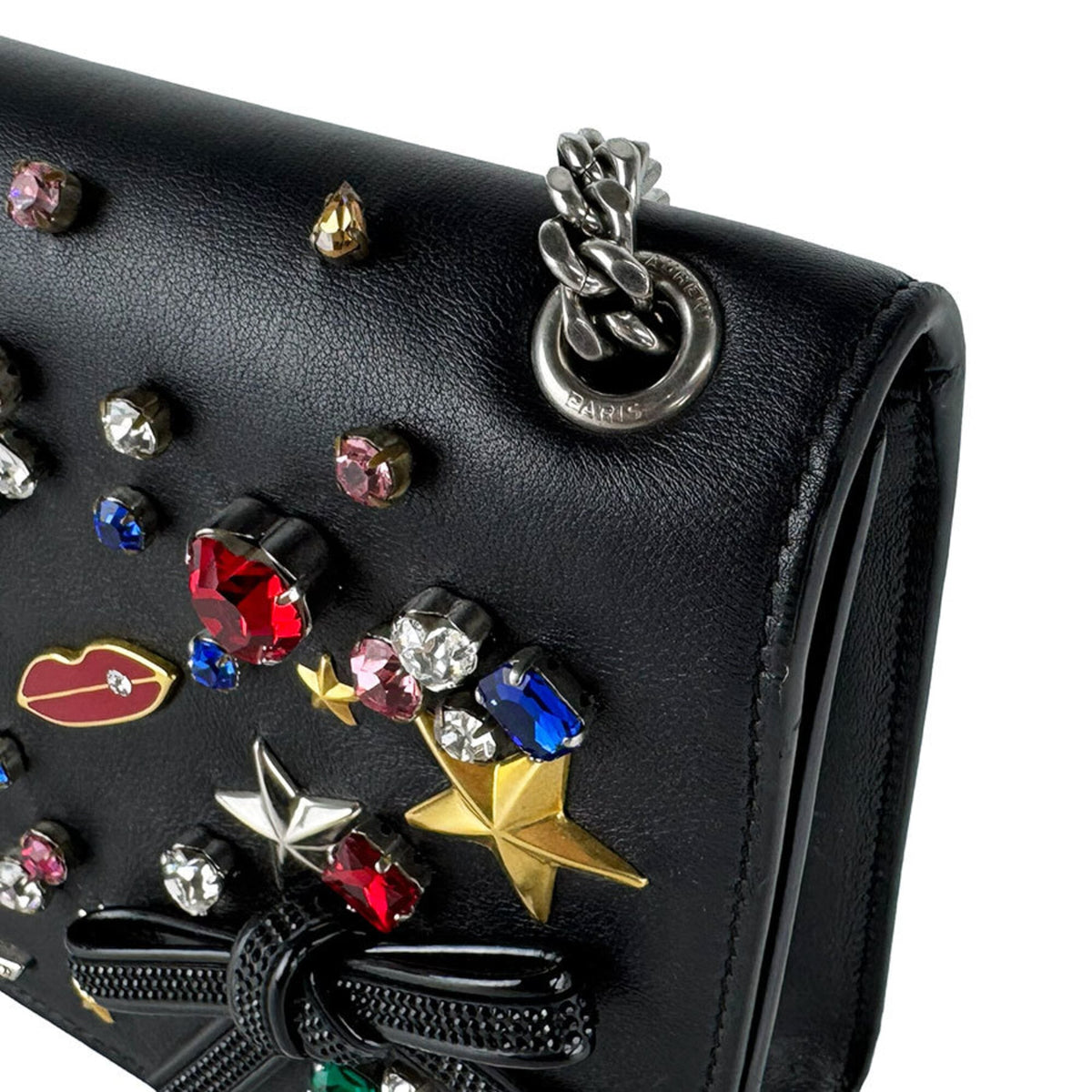 Saint Laurent Black Leather Shoulder Bag (Pre-Owned)