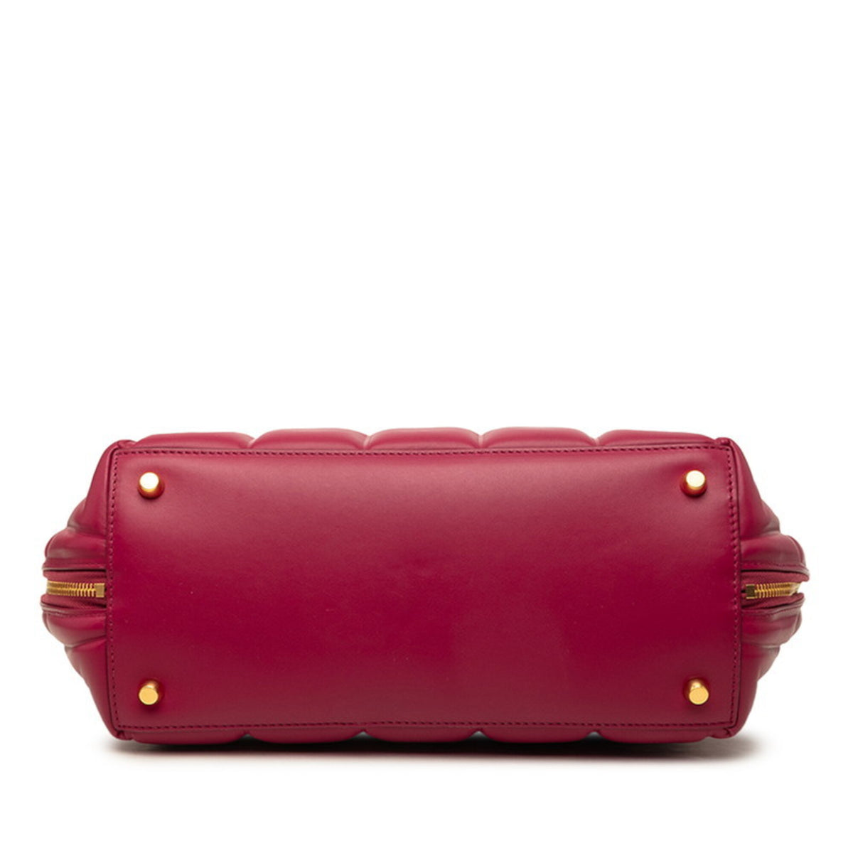 Bottega Veneta Red Color Wine Leather Handbag Shoulder Bag (Pre-Owned)