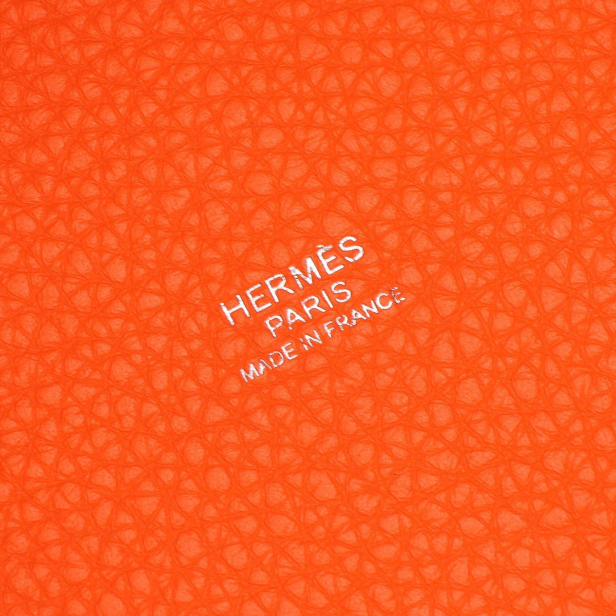 Hermes Orange Taurillon Clemence Leather Leather Handbag (Pre-Owned)