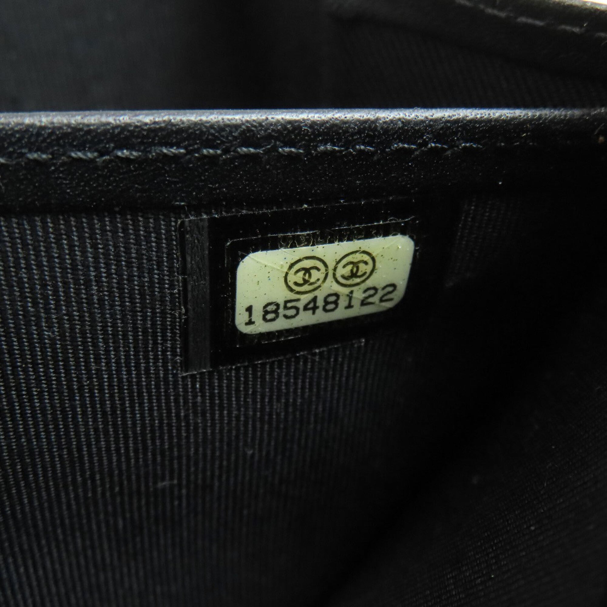 Chanel Matelasse Black Leather Long Wallet (Bi-Fold) (Pre-Owned)
