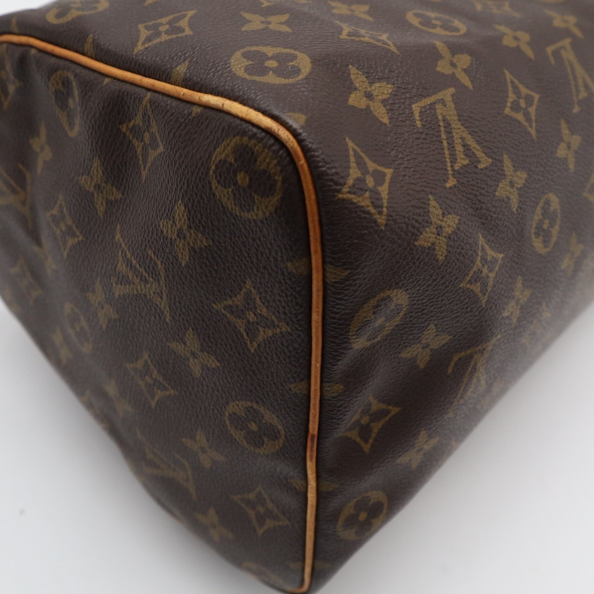 Louis Vuitton Monogram Brown Coated Canvas Leather Handbag (Pre-Owned)