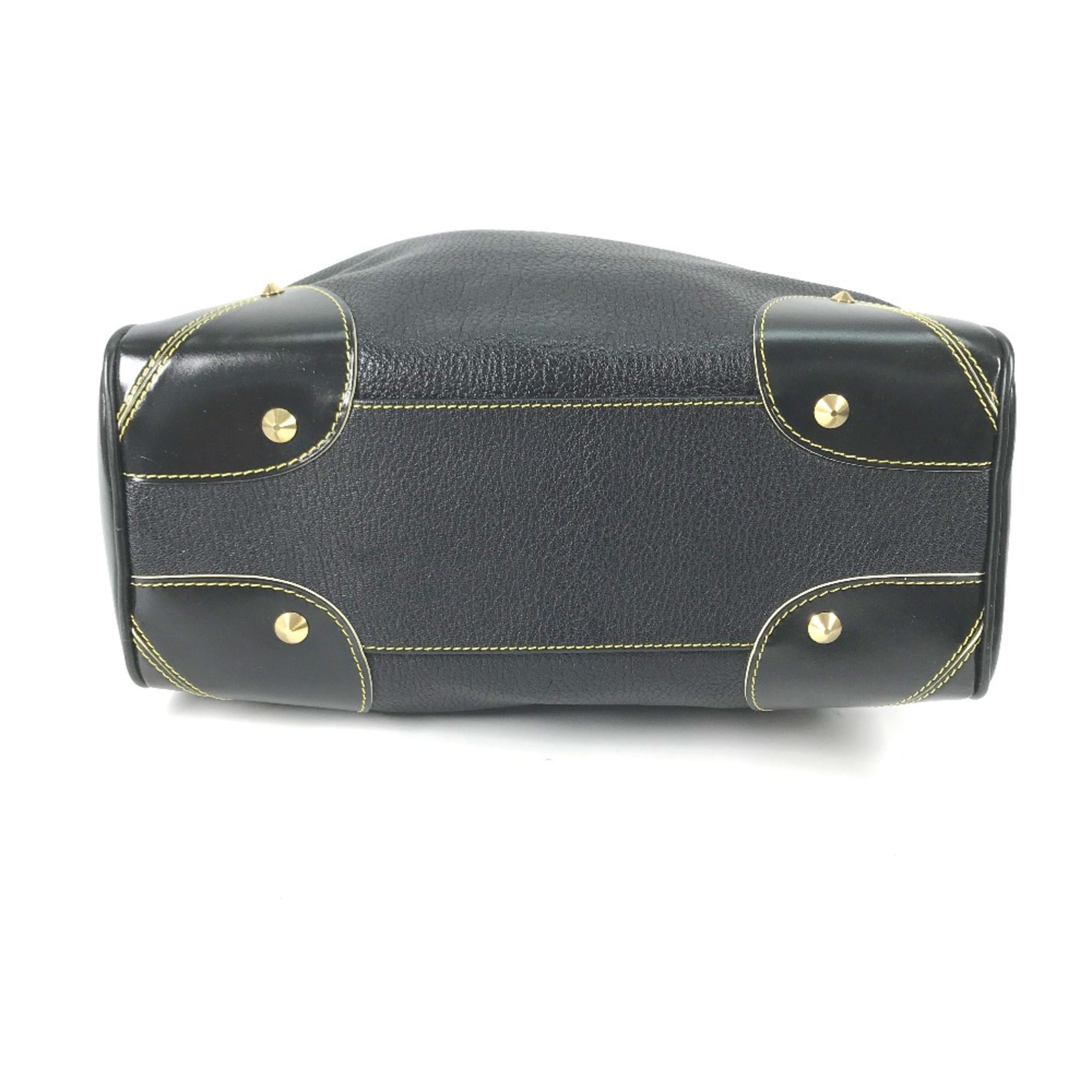 Louis Vuitton Black Leather Handbag (Pre-Owned)