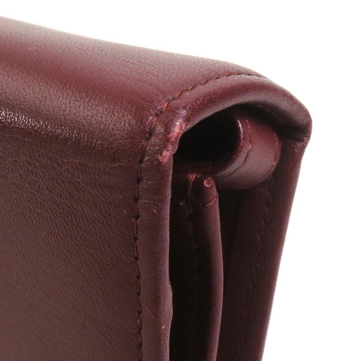 Cartier Burgundy Leather Clutch Bag (Pre-Owned)