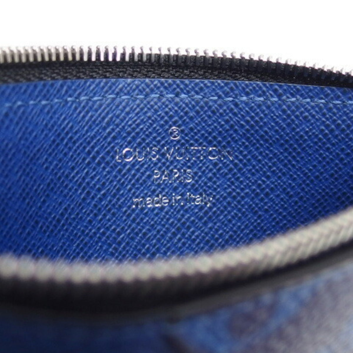 Louis Vuitton Blue Cobalt Monogram Canvas Taiga Leather Leather Coin Purse/Coin Case (Pre-Owned)