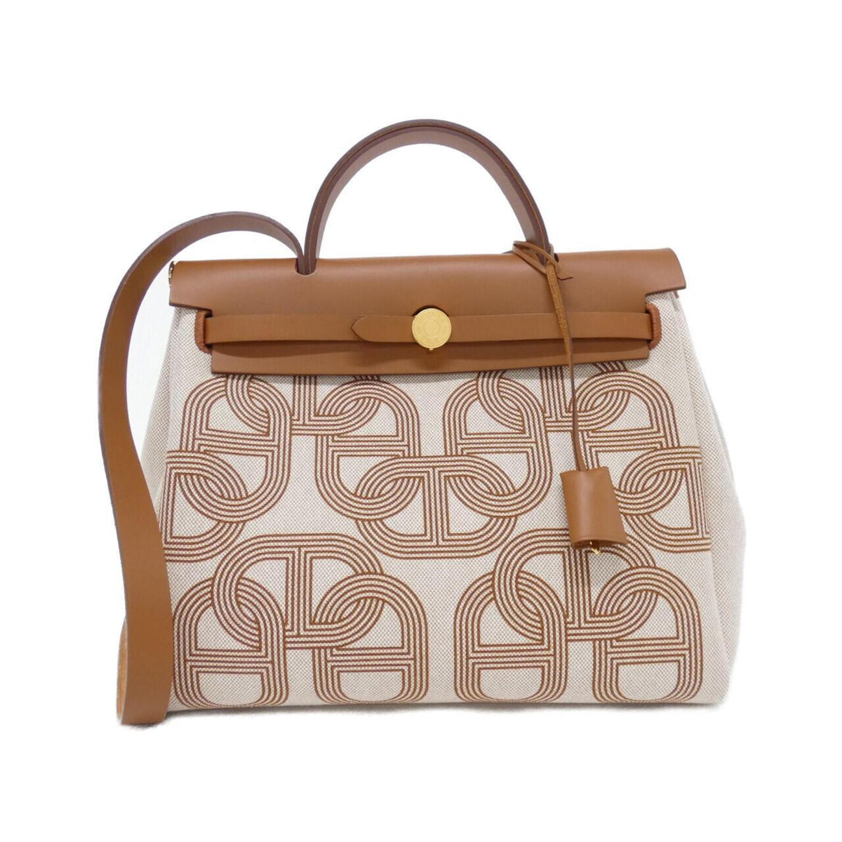 Hermes Beige Ecru Fauve Handbag Pouch (Pre-Owned)