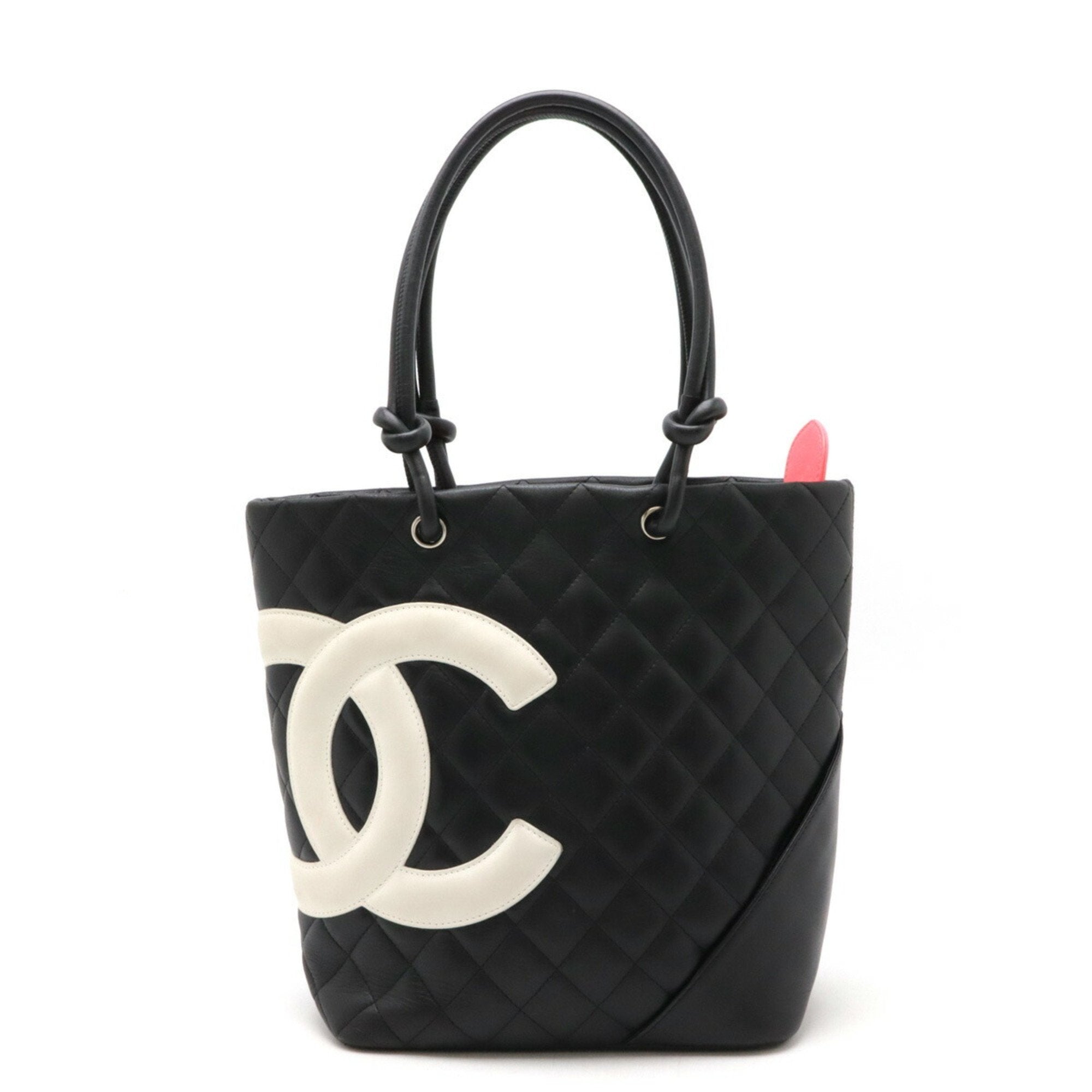 Chanel Black White Shoulder Bag Tote Bag (Pre-Owned)