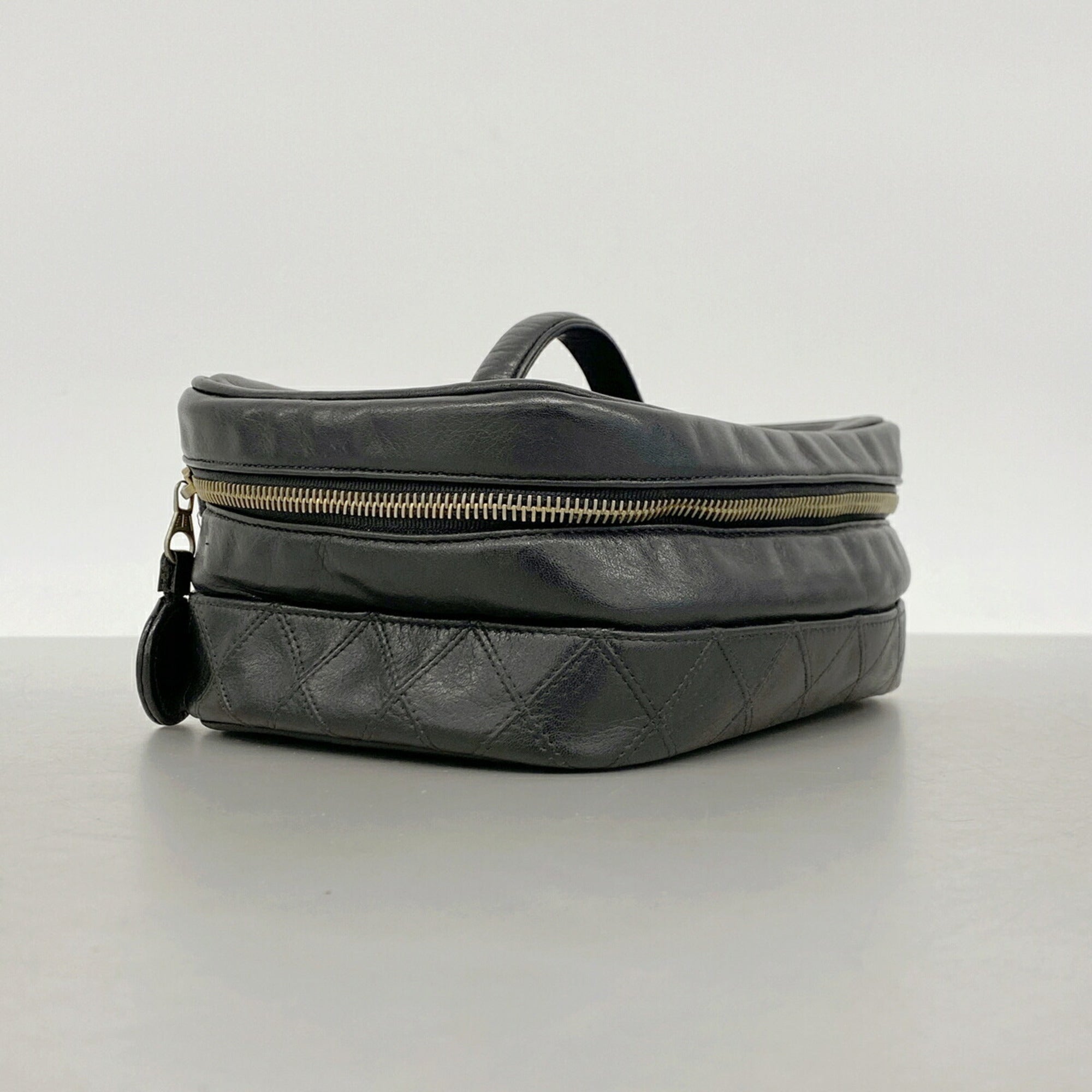 Chanel Black Leather Vanity Bag (Pre-Owned)