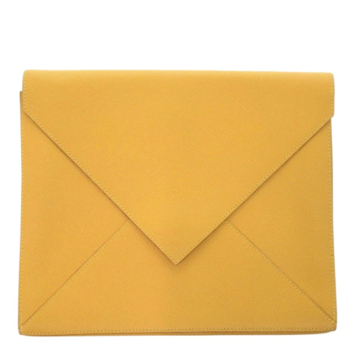 Hermes Yellow Courchevel Leather Clutch Bag (Pre-Owned)