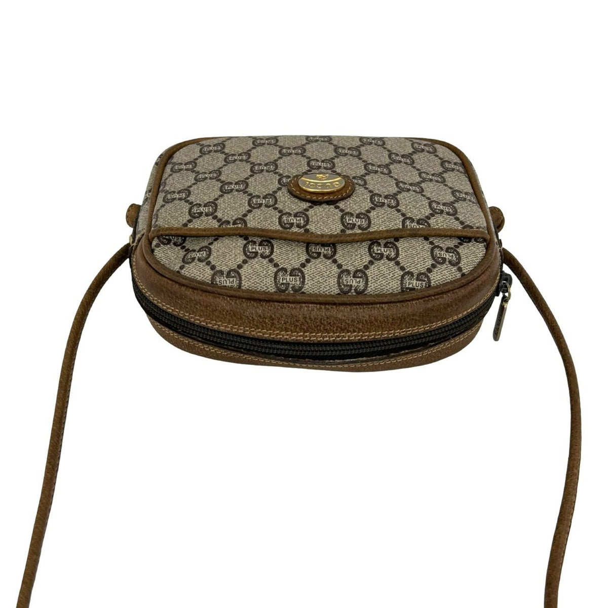 Gucci Brown Leather Pvc Pochette Shoulder Bag (Pre-Owned)
