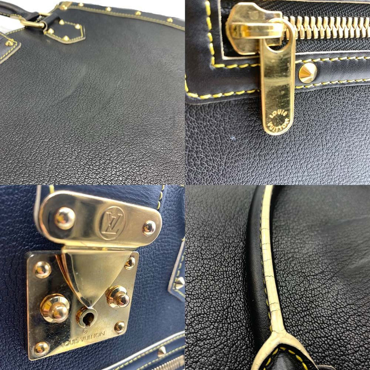 Louis Vuitton Black Suhali Leather Handbag Tote Bag (Pre-Owned)