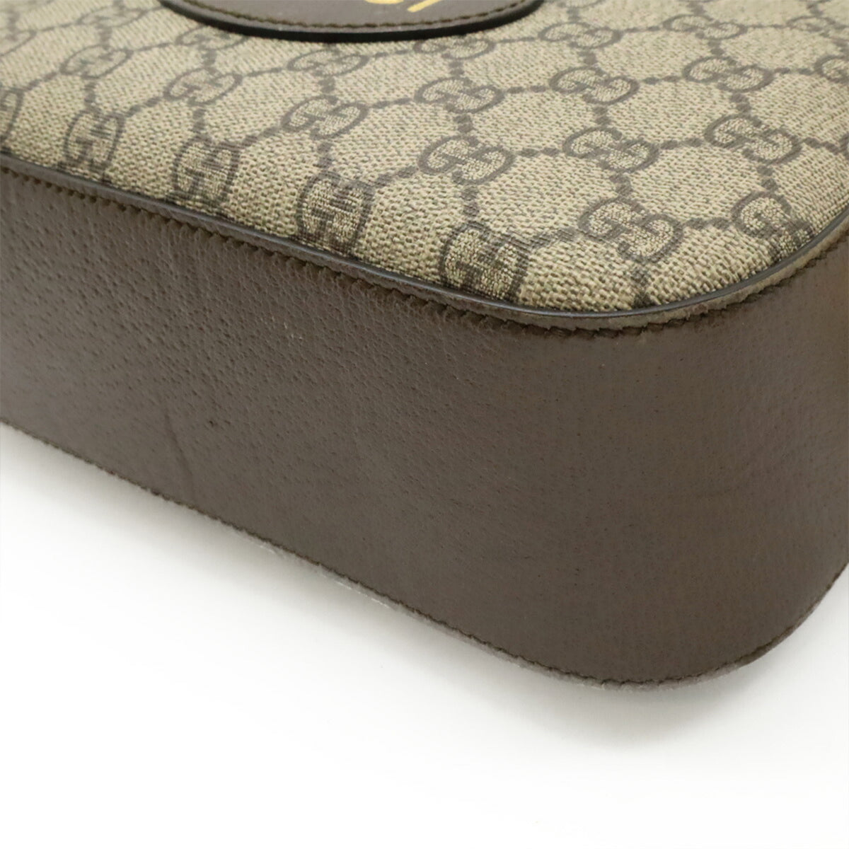 Gucci Beige Brown Green Red Color Yellow Gg Supreme Canvas Pvc Clutch Bag Handbag Shoulder Bag (Pre-Owned)