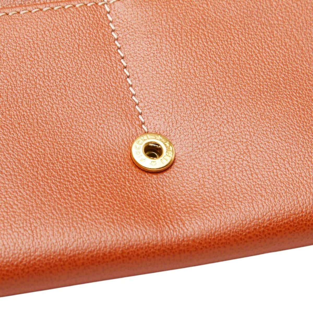 Saint Laurent Brown Leather Long Wallet (Bi-Fold) (Pre-Owned)