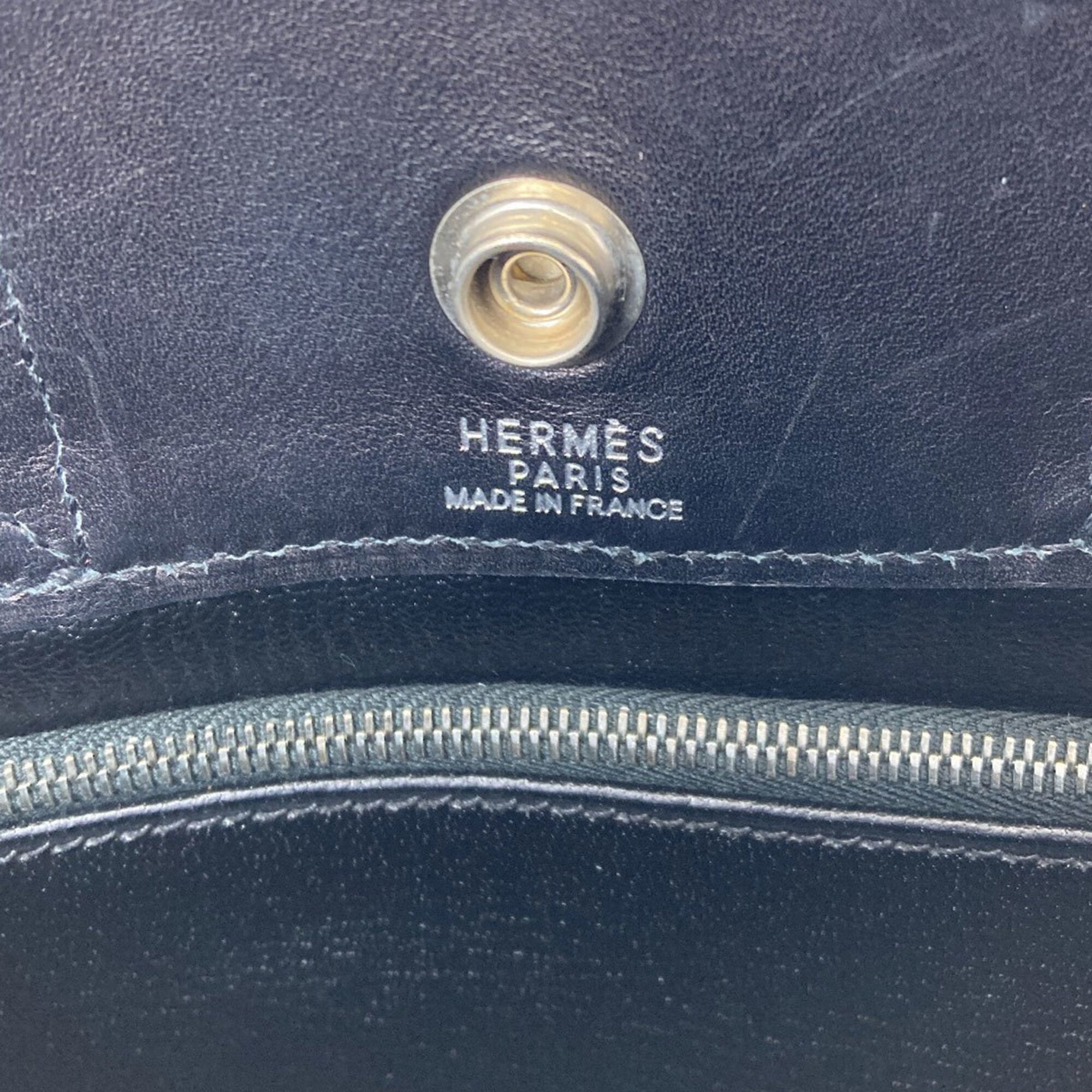 Hermes Black Evercalf Leather Handbag (Pre-Owned)