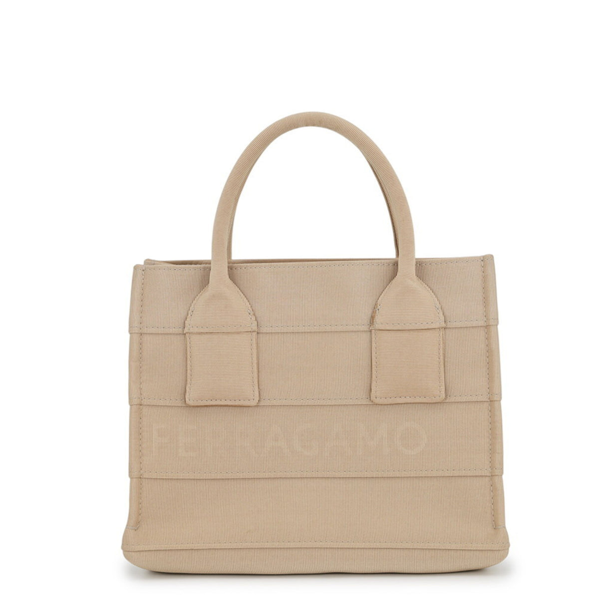 Salvatore Ferragamo Beige Fabric Handbag Tote Bag (Pre-Owned)