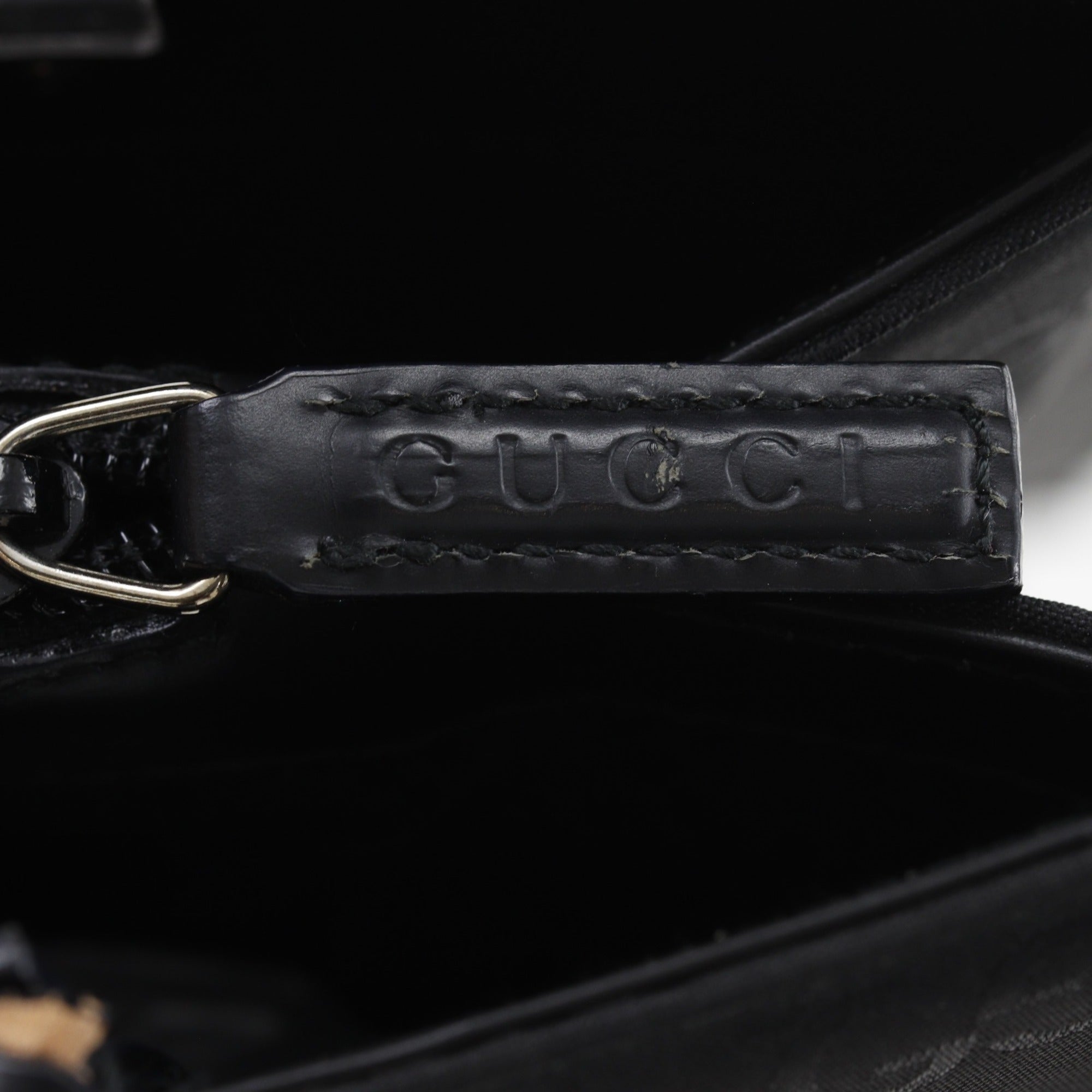 Gucci Black Nylon Canvas Tote Bag (Pre-Owned)