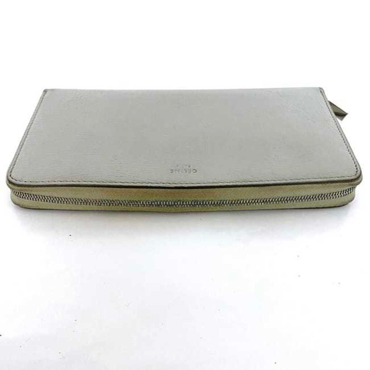 Celine Gray Leather Long Wallet (Bi-Fold) (Pre-Owned)