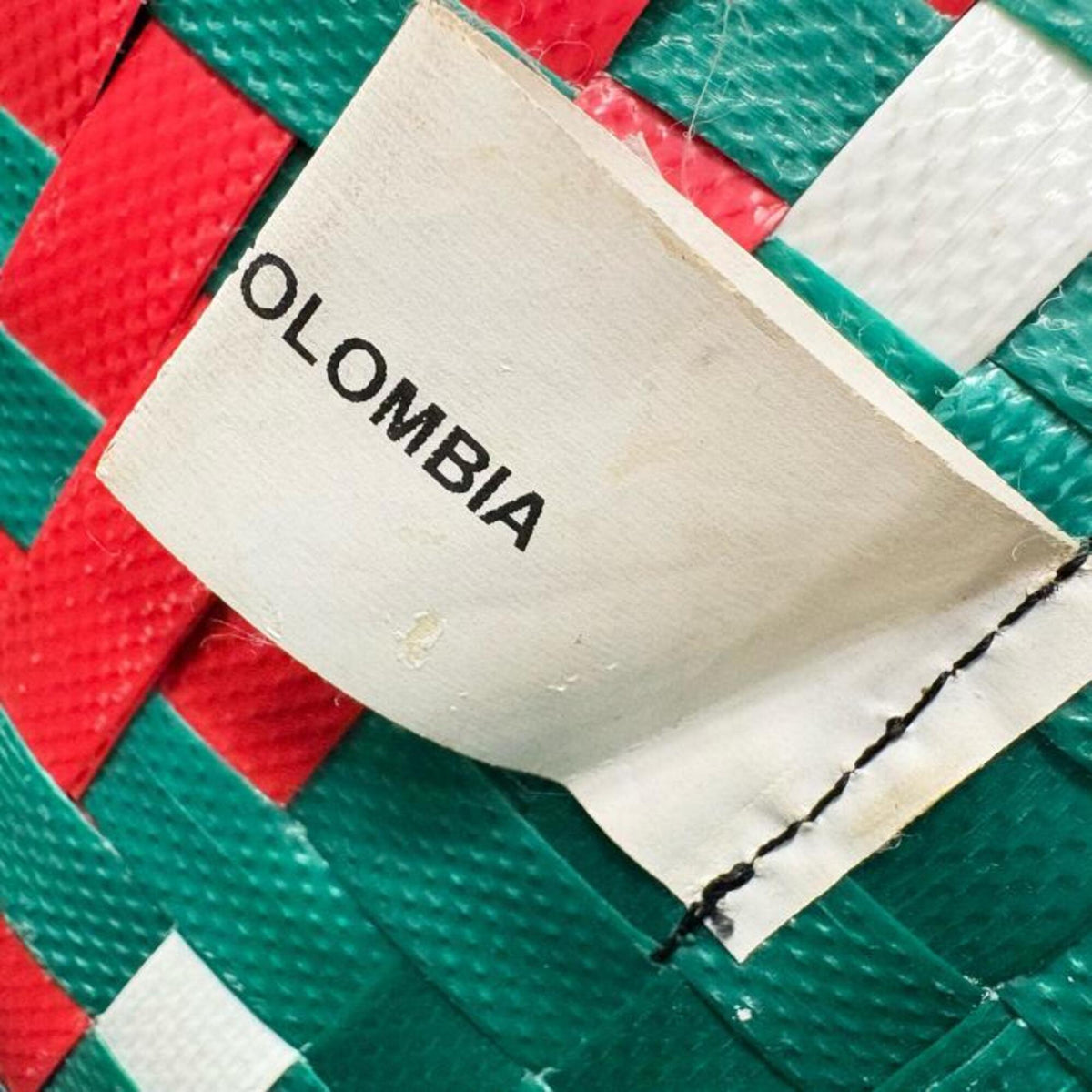 Marni Green Red Color Vinyl Leather Basket Handbag (Pre-Owned)
