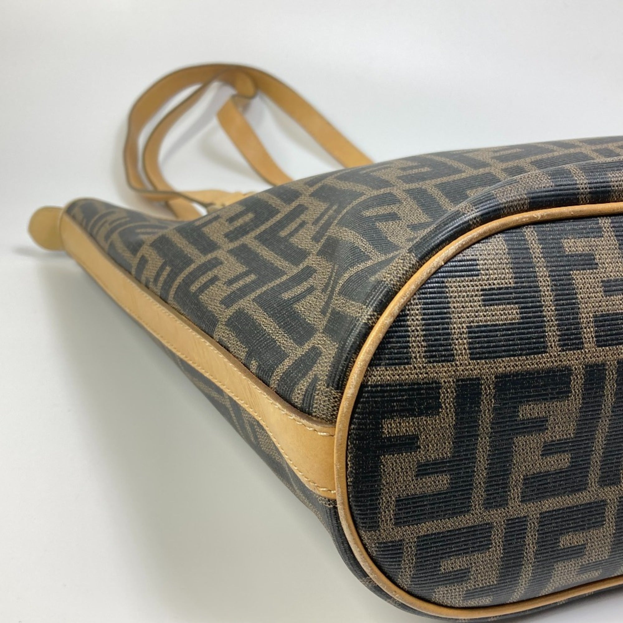 Fendi Zucca Brown Zucca Shoulder Bag Tote Bag (Pre-Owned)