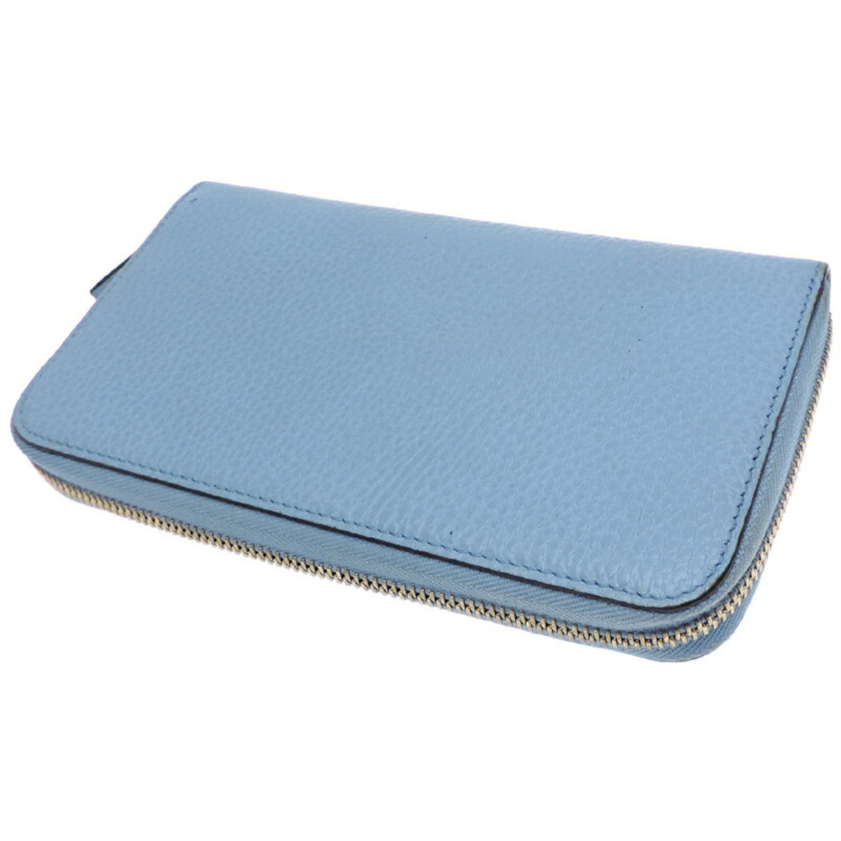 Gucci Sky Blue Leather Long Wallet (Bi-Fold) (Pre-Owned)