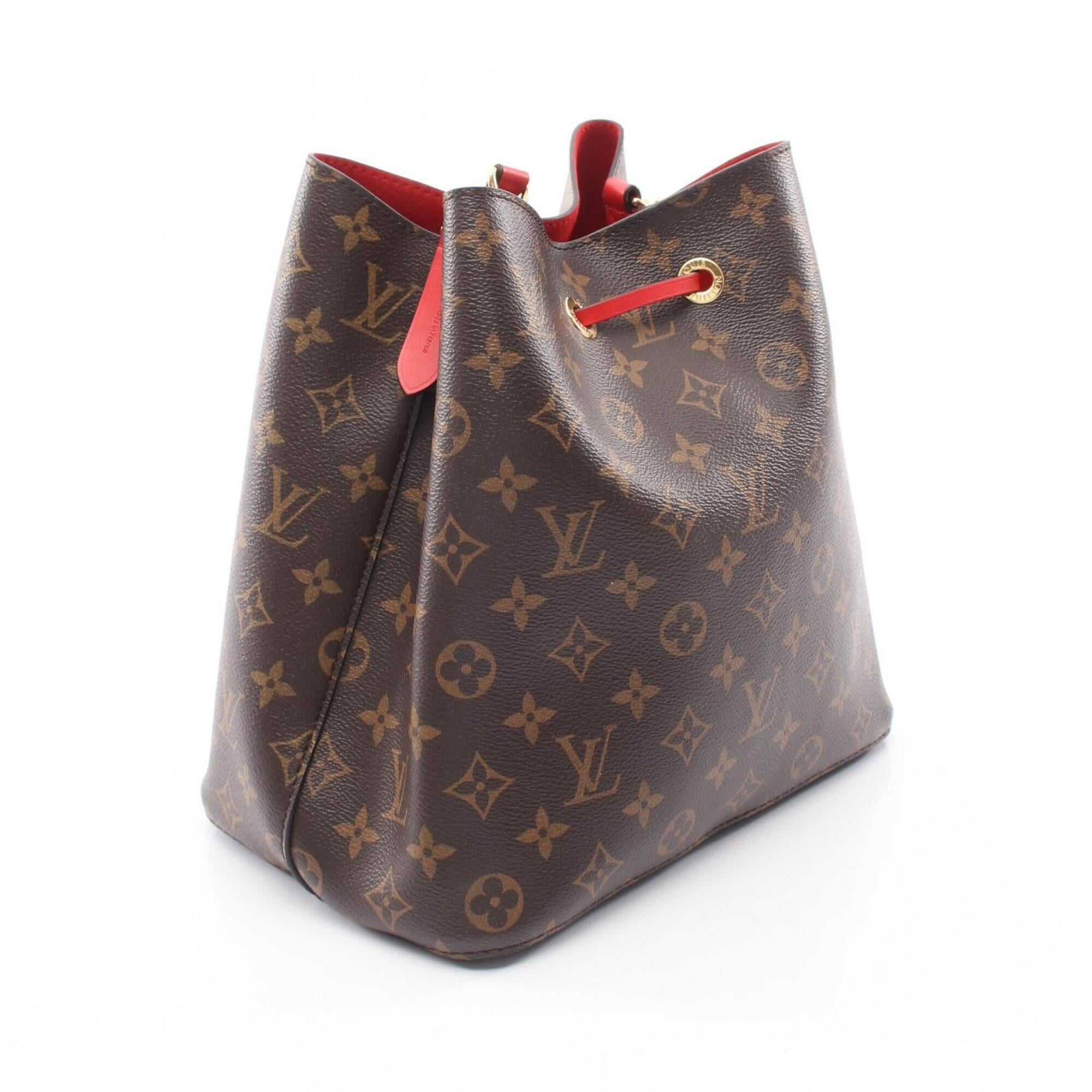 Louis Vuitton Brown Coquelicots Red Color Coated Canvas Leather Handbag Shoulder Bag (Pre-Owned)