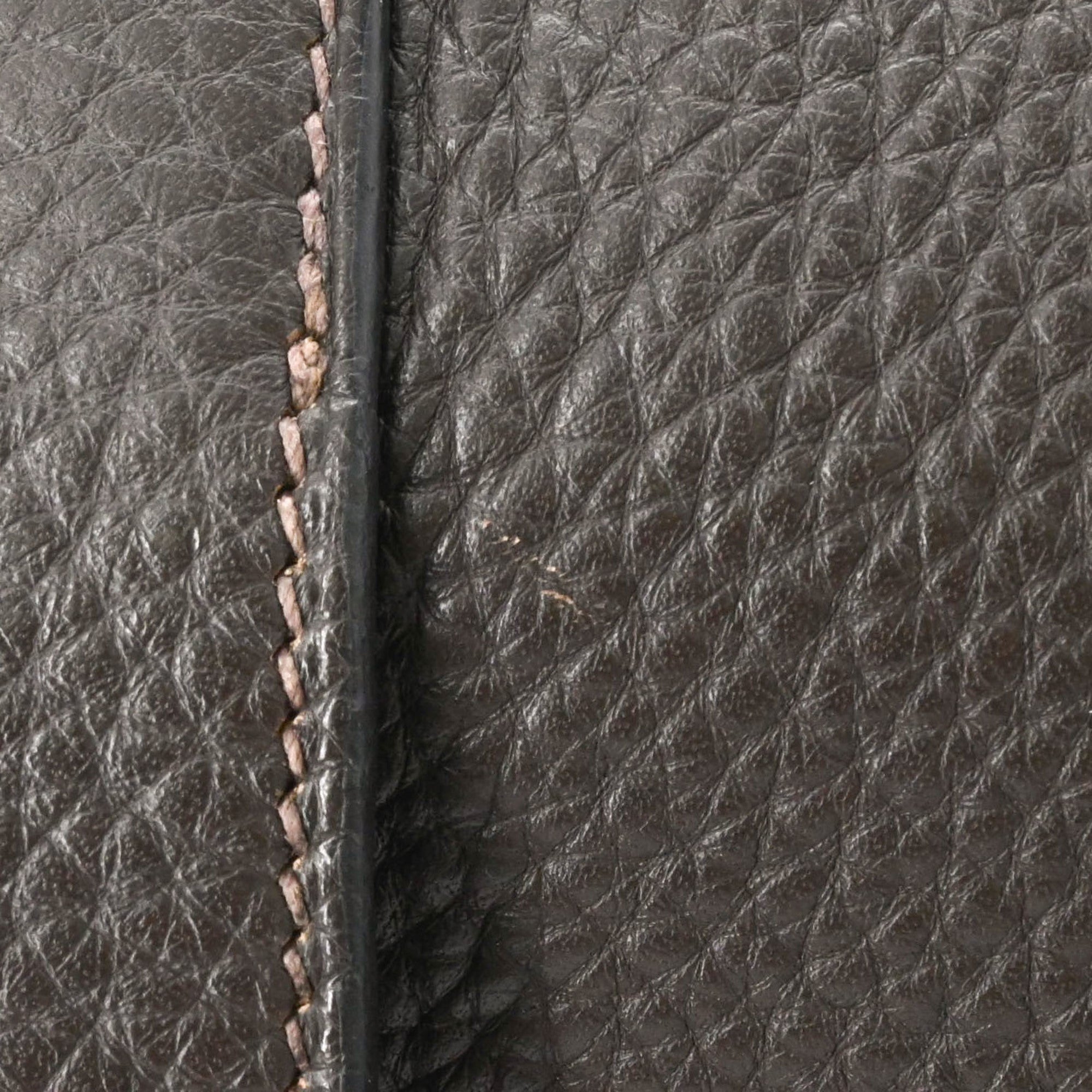 Hermes Caporal Blue Etain Taurillon Clemence Leather Shoulder Bag (Pre-Owned)